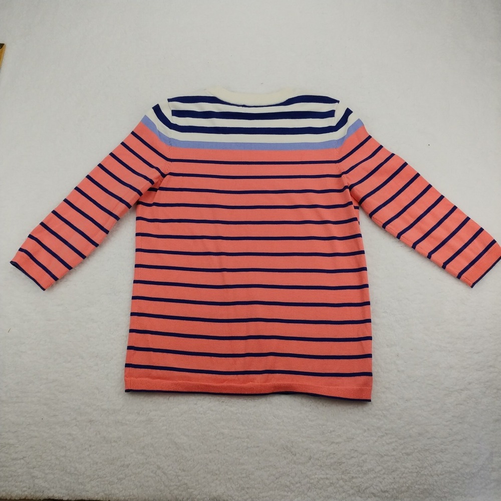 Eddie Bauer Womens Medium Cotton/Nylon Blend Knit‎ Pullover Striped Long Sleeve - Picture 6 of 8